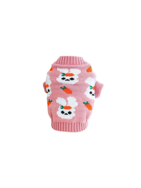 Kleidung Strickpullover Hund in Rosa Farbe 38cm.