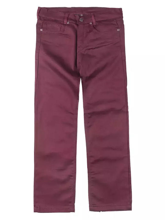 Kids' Fabric Pants Burgundy