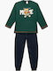 Minerva Pijama pentru copii De iarnă Verde Move Bear