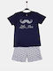 Admas Kids' Pajamas Summer Cotton Navy Blue
