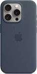 Apple Back Cover Σιλικόνης Μπλε (iPhone 15 Pro)