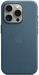 Apple Finewoven Umschlag Rückseite Stoff Blau (iPhone 15 Pro Max)