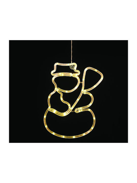 Aca Weihnachtlicher Kunststoff Lichtschlauch in Form von SNowman Weiß 35.7x24.4cm 3Stück Snowman