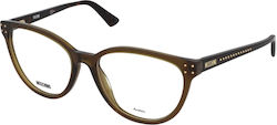 Moschino Rame Ochelari Pentru Femei Acetat Verd...