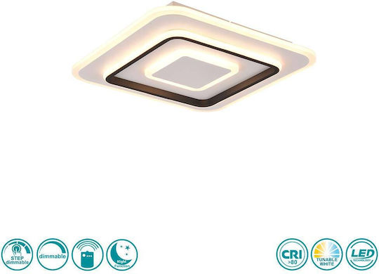 Trio Lighting Ceiling Mount Light 39.5cm White with Integrated LED and Remote Control