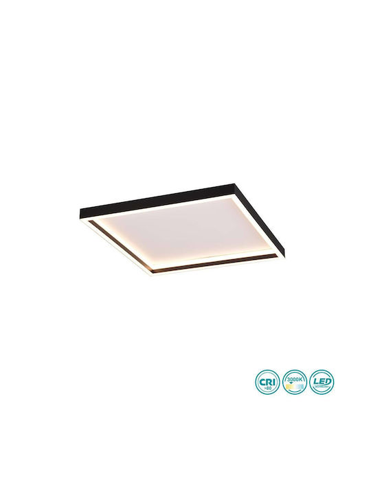 Trio Lighting Πλαφονιέρα Οροφής 35εκ. Μαύρη με Ενσωματωμένο LED και Τηλεχειριστήριο