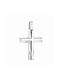 Papoulidis Jewellery Men's White Gold Cross 14K with Chain