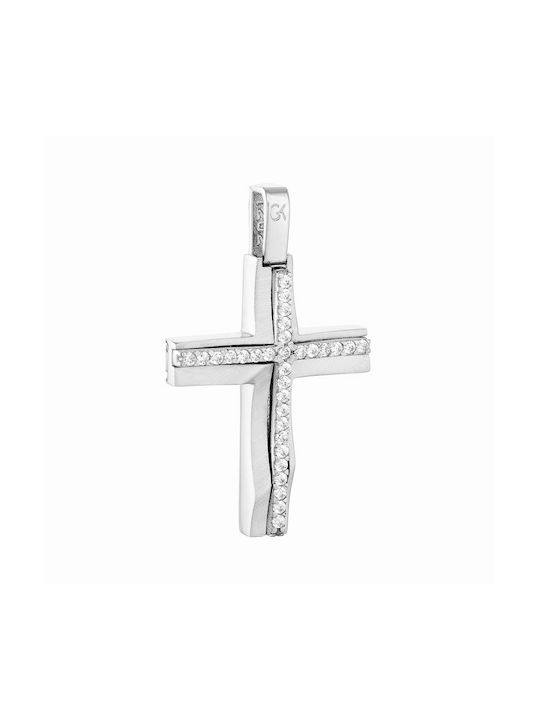 Papoulidis Jewellery Women's White Gold Cross 14K