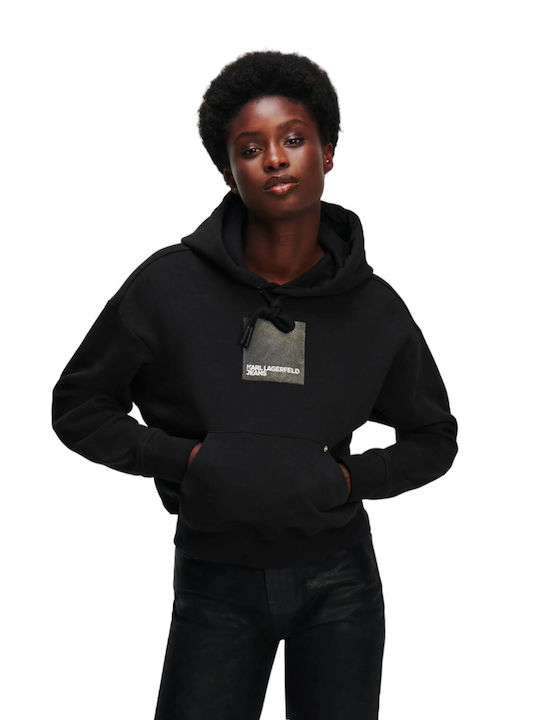 Karl Lagerfeld Women's Hooded Sweatshirt Black