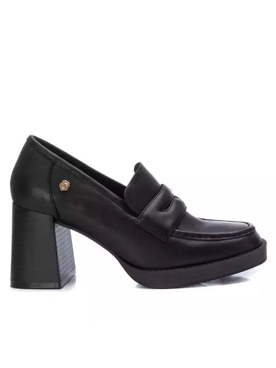 Carmela Footwear Leather Black Heels