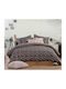 Nef-Nef Homeware Set Cearșafuri Single Flanel 160x260cm. Stream Gri 3buc