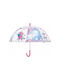 Rain Kids Curved Handle Umbrella with Diameter 65cm Transparent