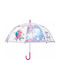 Rain Umbrelă pentru copii Baston Unicorn transparentă cu diametrul de 65cm.