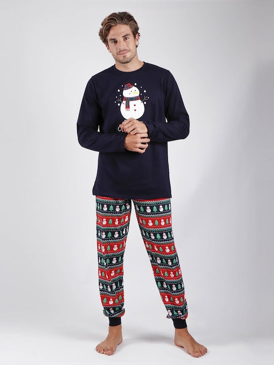 Admas Men's Winter Pajamas Set Blue