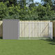 vidaXL Dog House Large Metallic Outdoor Gray 21...
