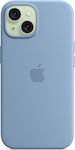 Apple Silicone Case with MagSafe Coperta din spate Silicon Albastru (iPhone 15)
