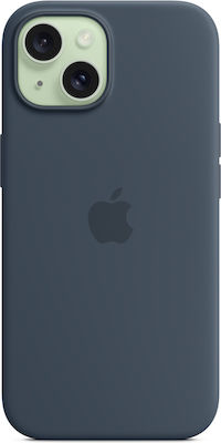 Apple Silicone Case with MagSafe Umschlag Rückseite Silikon Blau (iPhone 15)
