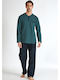 Harmony Men's Winter Pajamas Set Green