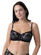 Bra without Padding Underwire Black
