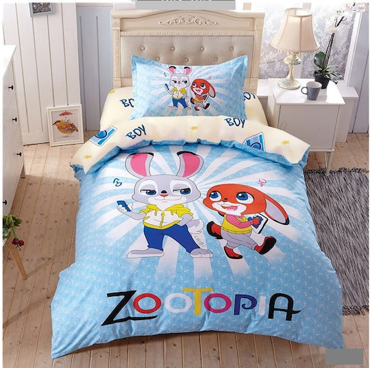 Mc Decor Kids Duvet Set Single with Pillowcase Multicolour 160x240cm