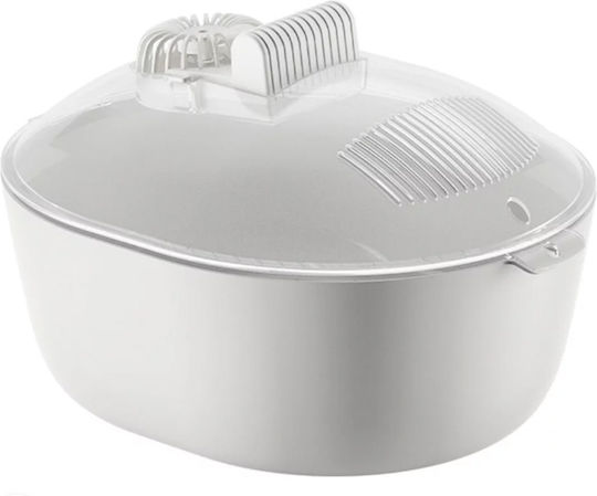Plastic Lunch Box White 32.5x26cm