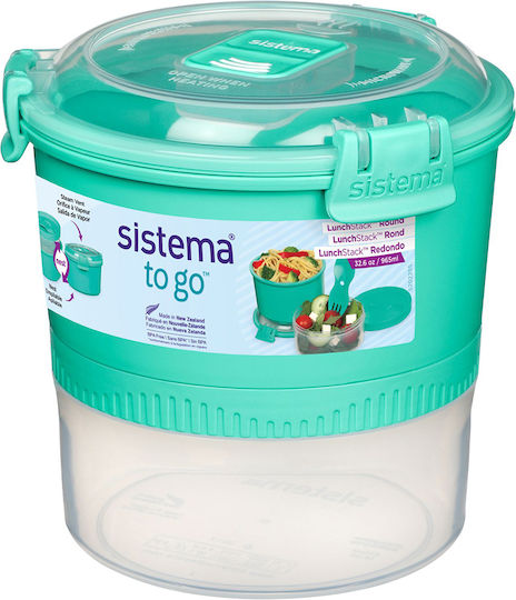 Sistema Sistema Kunststoff Mittagsbox Mit Fächern Blau 965ml