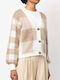 Damen Strickjacke Mit Knöpfen Beiges