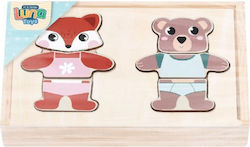 Wooden Kids Peg Puzzle Luna