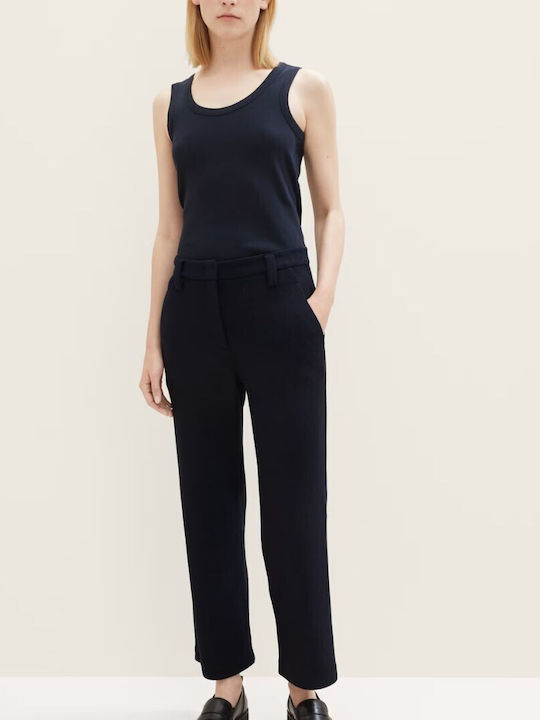 Tom Tailor Women's Fabric Trousers Navy Blue