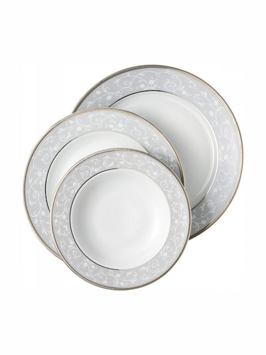 Emfasi Gray Porcelain Dinnerware Set 44pcs