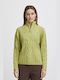 B.Younq Women's Sweater with Zipper Green