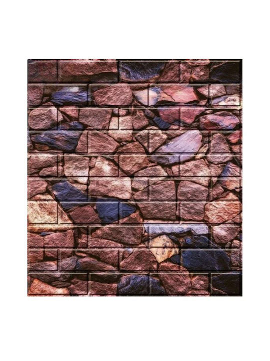 3D Wandpaneele Selbstklebend Mehrfarbig 77x70cm 4Stücke