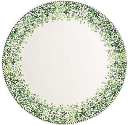 Gien Round Porcelain Decorative Platter Green 30x30cm