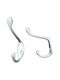 Wandhalterung Metall 2 Haken Silber 1cm