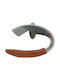 Obispa Κρεμάστρα Τοίχου Μεταλλική Ασημί 14x8.2x8.5cm
