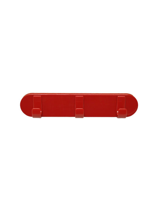 Plastic Wall Hanger Red 29x6cm 1pc