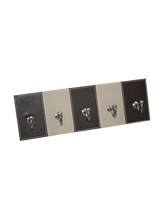 Wall Hanger with 5 Slots Beige 40x13cm 1pc