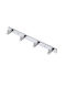 Import Hellas Wall Hanger 21063 Metal 4 Hooks Silver