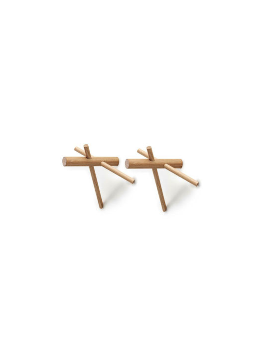 Normann Copenhagen Wall Hanger Wooden Brown 15.5x14.5x12.5cm