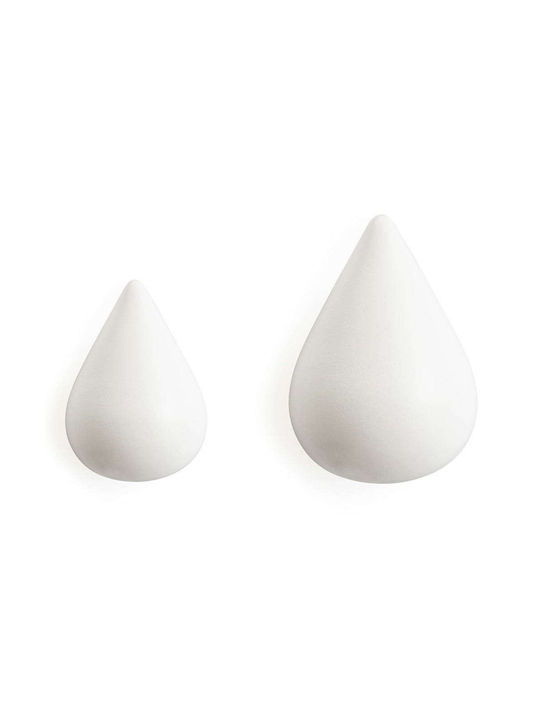 Normann Copenhagen Κρεμάστρα Τοίχου Ξύλινη Λευκή 5x7.7x8cm 2τμχ