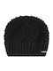 Beanie Unisex Σκούφος Πλεκτός σε Μαύρο χρώμα