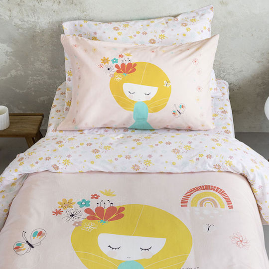 Nima Fairy Love Kids Cotton Pillowcase 52x72cm Pink