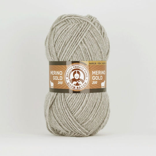 Madame Tricote Paris Merino Gold Mixed Gray 200m 100g