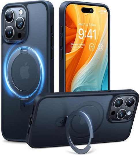 Torras Umschlag Rückseite Silikon Schwarz (iPhone 15 Pro)