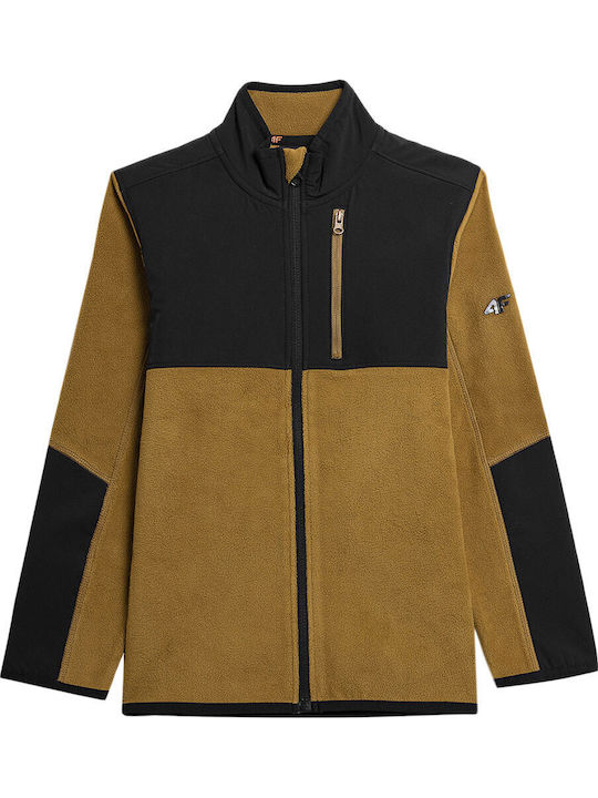 4F Cardigan pentru copii Fleece Maro