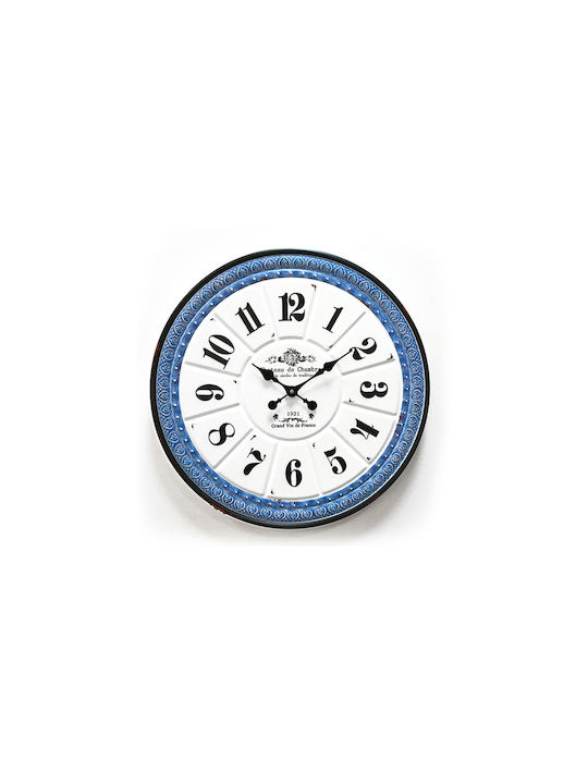 General Trade Wanduhr Metallisch Blau Ø55cm