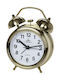 Tabletop Clock with Indicators Metal with Alarm Clock Bronze 8819BRONZPRAS
