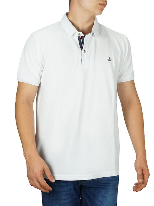 Ndc Ανδρικό T-shirt Κοντομάνικο Polo Λευκό