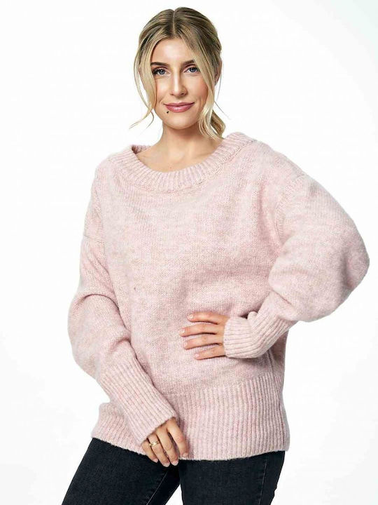 Figl Damen Langarm Pullover Rosa