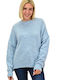 Potre Women's Long Sleeve Sweater Light Blue